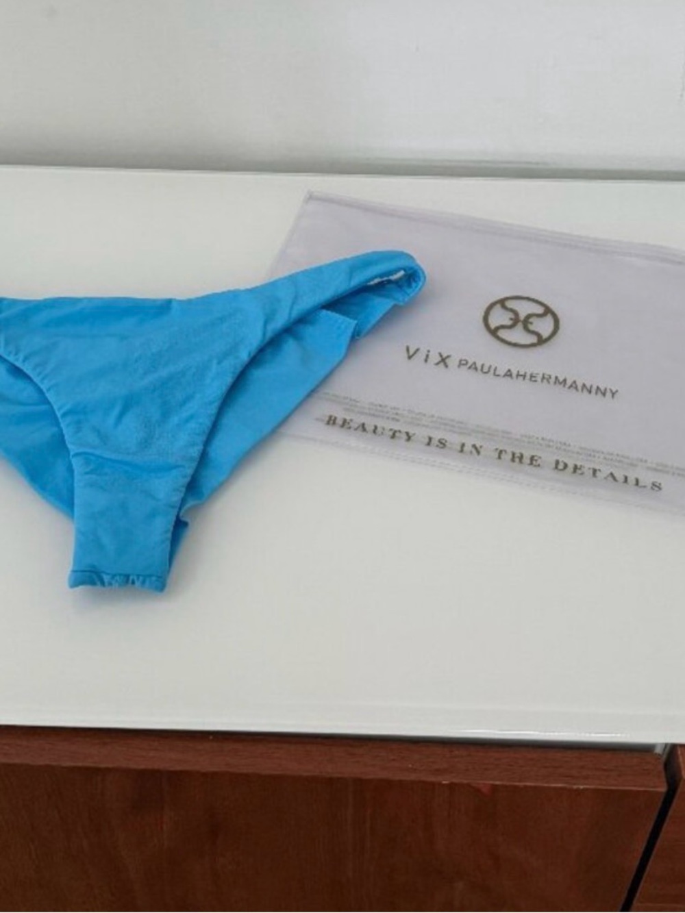Vix Paula Hermanny Women's Blue Cheeky Bikini Bottom